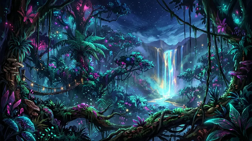 Bioluminescent Rainforest